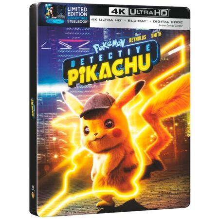 A Magia de Ryme City em Suas Mãos: Pokémon Detetive Pikachu 4K Steelbook em Preço de Barganha!